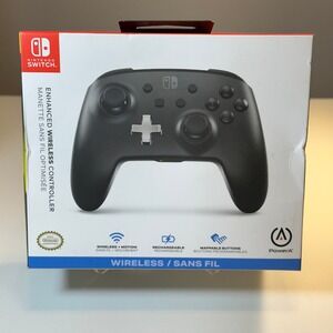 Power A Enhanced Wireless Controller for Nintendo Switch Black Officially Licens